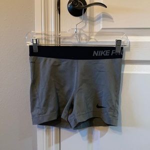 Nike pro dri-fit gray spandex shorts